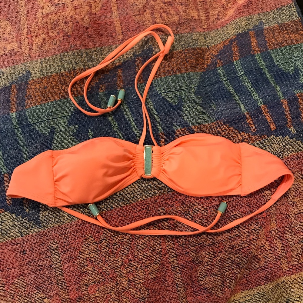 H&M coral bikini top size 6